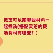 灵芝可以跟哪些材料一起煮汤(搭配灵芝的煲汤食材有哪些？)