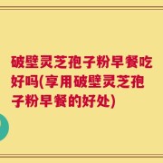 破壁灵芝孢子粉早餐吃好吗(享用破壁灵芝孢子粉早餐的好处)