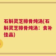 石斛灵芝排骨炖汤(石斛灵芝排骨炖汤：食补佳品)