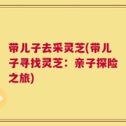 带儿子去采灵芝(带儿子寻找灵芝：亲子探险之旅)