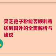 灵芝孢子粉能否顺利寄送到国外的全面解析与建议