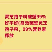 灵芝孢子粉破壁99%好不好(高效破壁灵芝孢子粉，99%营养素释放