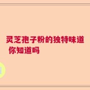 灵芝孢子粉的独特味道 你知道吗