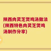 陕西肉灵芝煲鸡汤做法(陕西特色肉灵芝煲鸡汤制作分享)