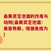 桑黄灵芝泡酒的作用与功效(桑黄灵芝泡酒：美容养颜，增强免疫力)