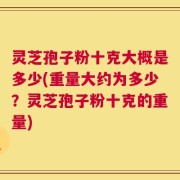 灵芝孢子粉十克大概是多少(重量大约为多少？灵芝孢子粉十克的重量)