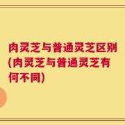 肉灵芝与普通灵芝区别(肉灵芝与普通灵芝有何不同)