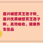 嘉兴破壁灵芝孢子粉_嘉兴优质破壁灵芝孢子粉，高效吸收，健康养生佳品