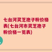 七台河灵芝孢子粉价格表(七台河市灵芝孢子粉价格一览表)