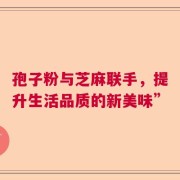 孢子粉与芝麻联手，提升生活品质的新美味”