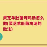 灵芝羊肚菌炖鸡汤怎么做(灵芝羊肚菌鸡汤的做法)