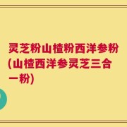 灵芝粉山楂粉西洋参粉(山楂西洋参灵芝三合一粉)