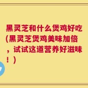 黑灵芝和什么煲鸡好吃(黑灵芝煲鸡美味加倍，试试这道营养好滋味！)