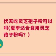 伏天吃灵芝孢子粉可以吗(夏季适合食用灵芝孢子粉吗？)