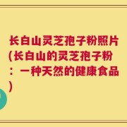 长白山灵芝孢子粉照片(长白山的灵芝孢子粉：一种天然的健康食品)