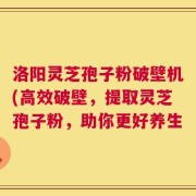 洛阳灵芝孢子粉破壁机(高效破壁，提取灵芝孢子粉，助你更好养生