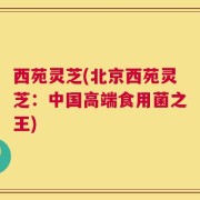 西苑灵芝(北京西苑灵芝：中国高端食用菌之王)