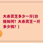 大赤灵芝多少一斤(价格如何？大赤灵芝一斤多少钱？)
