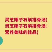 灵芝椰子石斛排骨汤(灵芝椰子石斛排骨汤：营养美味的佳品)