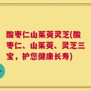 酸枣仁山茱萸灵芝(酸枣仁、山茱萸、灵芝三宝，护您健康长寿)