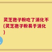 灵芝孢子粉吃了消化不(灵芝孢子粉易于消化)