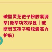 破壁灵芝孢子粉胶囊源萃(源萃功效尽显｜破壁灵芝孢子粉胶囊实力护航)