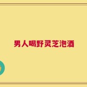 男人喝野灵芝泡酒