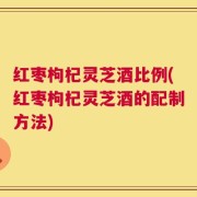 红枣枸杞灵芝酒比例(红枣枸杞灵芝酒的配制方法)