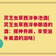 灵芝虫草西洋参泡酒(灵芝虫草西洋参酿造的酒：提神养颜，享受滋补美酒的滋味)