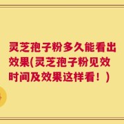 灵芝孢子粉多久能看出效果(灵芝孢子粉见效时间及效果这样看！)