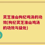 灵芝淮山枸杞鸡汤的功效(枸杞灵芝淮山鸡汤的功效与益处)