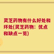 灵芝药物有什么好处和坏处(灵芝药物：优点和缺点一览)