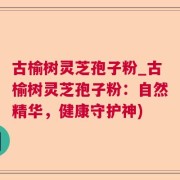 古榆树灵芝孢子粉_古榆树灵芝孢子粉：自然精华，健康守护神)