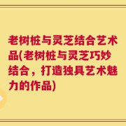 老树桩与灵芝结合艺术品(老树桩与灵芝巧妙结合，打造独具艺术魅力的作品)