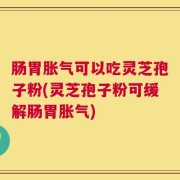 肠胃胀气可以吃灵芝孢子粉(灵芝孢子粉可缓解肠胃胀气)
