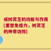 成树灵芝的功能与作用(重塑免疫力，树灵芝的神奇功效)