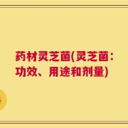 药材灵芝菌(灵芝菌：功效、用途和剂量)