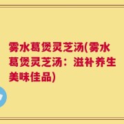 雾水葛煲灵芝汤(雾水葛煲灵芝汤：滋补养生美味佳品)
