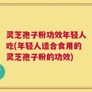 灵芝孢子粉功效年轻人吃(年轻人适合食用的灵芝孢子粉的功效)