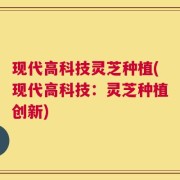 现代高科技灵芝种植(现代高科技：灵芝种植创新)