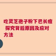 吃灵芝孢子粉下巴长痘 探究背后原因及应对方法