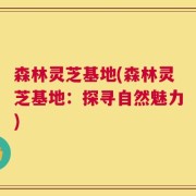 森林灵芝基地(森林灵芝基地：探寻自然魅力)