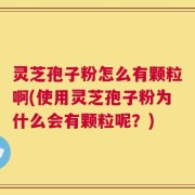 灵芝孢子粉怎么有颗粒啊(使用灵芝孢子粉为什么会有颗粒呢？)