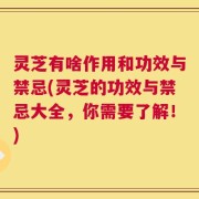 灵芝有啥作用和功效与禁忌(灵芝的功效与禁忌大全，你需要了解！)