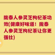 陇泰人参灵芝枸杞茶功效(健康好味道！陇泰人参灵芝枸杞茶让你更强壮)