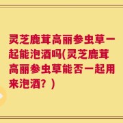 灵芝鹿茸高丽参虫草一起能泡酒吗(灵芝鹿茸高丽参虫草能否一起用来泡酒？)
