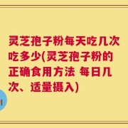 灵芝孢子粉每天吃几次吃多少(灵芝孢子粉的正确食用方法 每日几次、适量摄入)