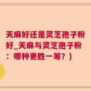 天麻好还是灵芝孢子粉好_天麻与灵芝孢子粉：哪种更胜一筹？)