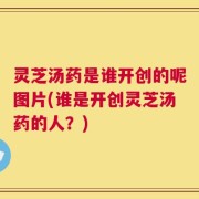 灵芝汤药是谁开创的呢图片(谁是开创灵芝汤药的人？)