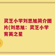 灵芝小学刘思旭简介图片(刘思旭：灵芝小学育英之星